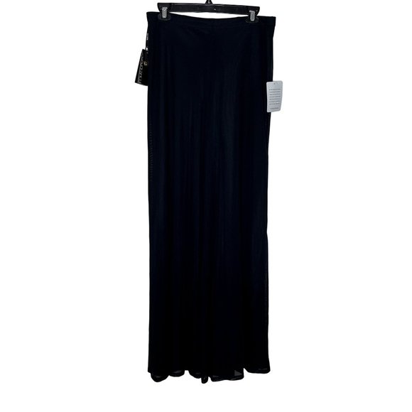 Tadashi Shoji Pants - Tadashi Shoji Chiffon Overlay Formal Dress Party Pants Black Size Large